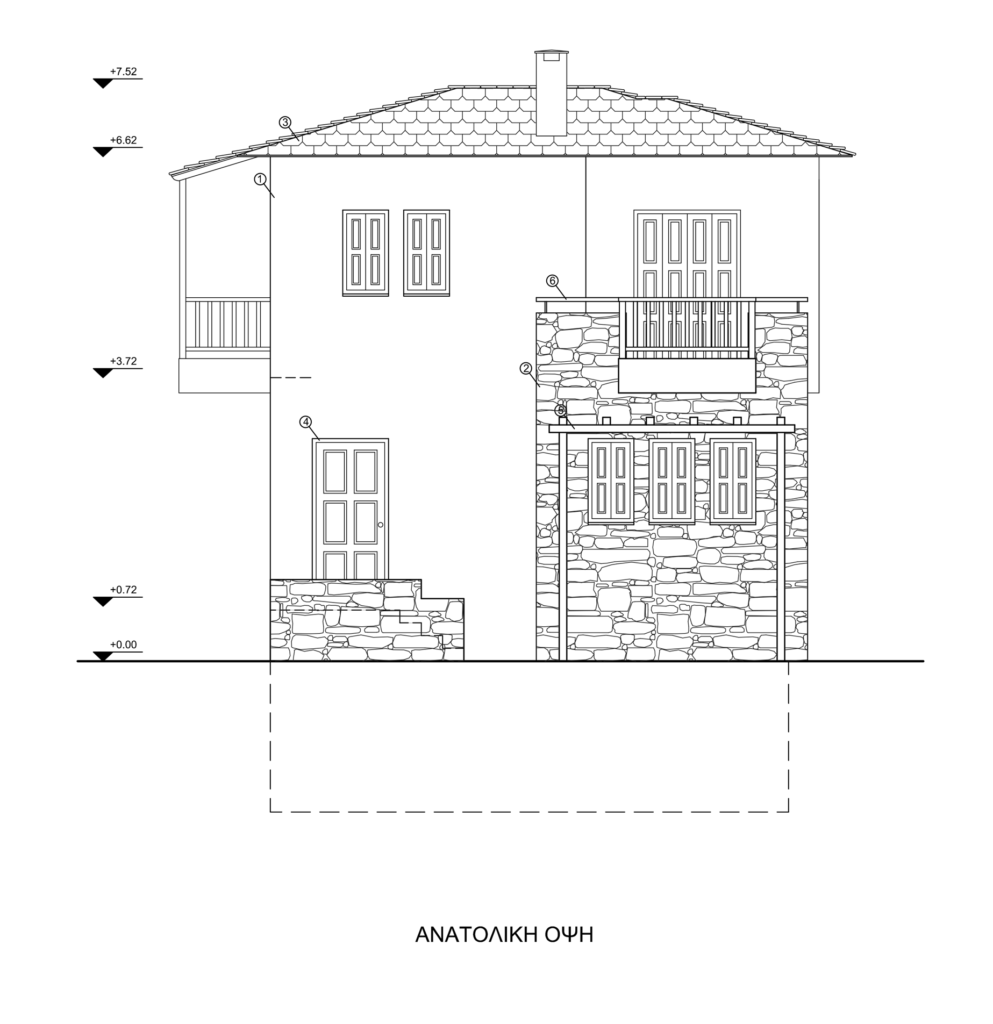 Two-storey house with basement/ Makrirachi, Pelion