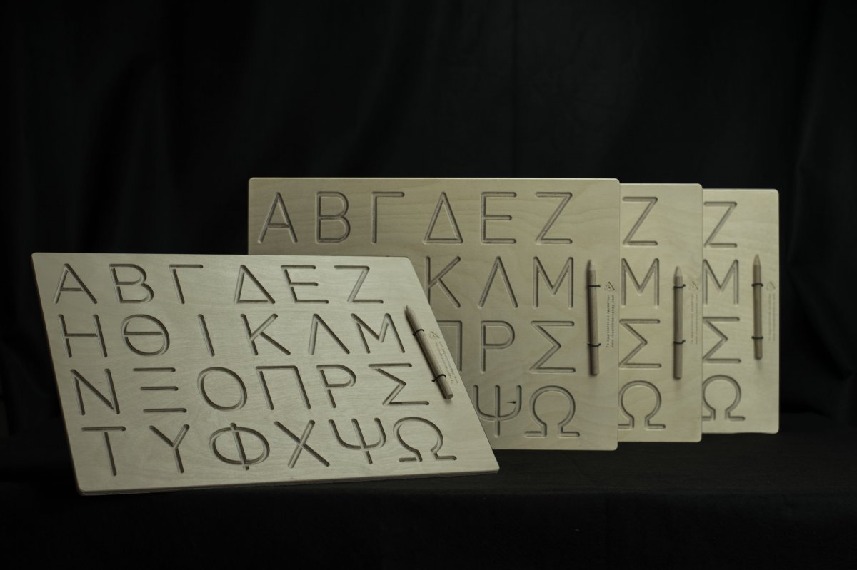 Alphabet tracing board